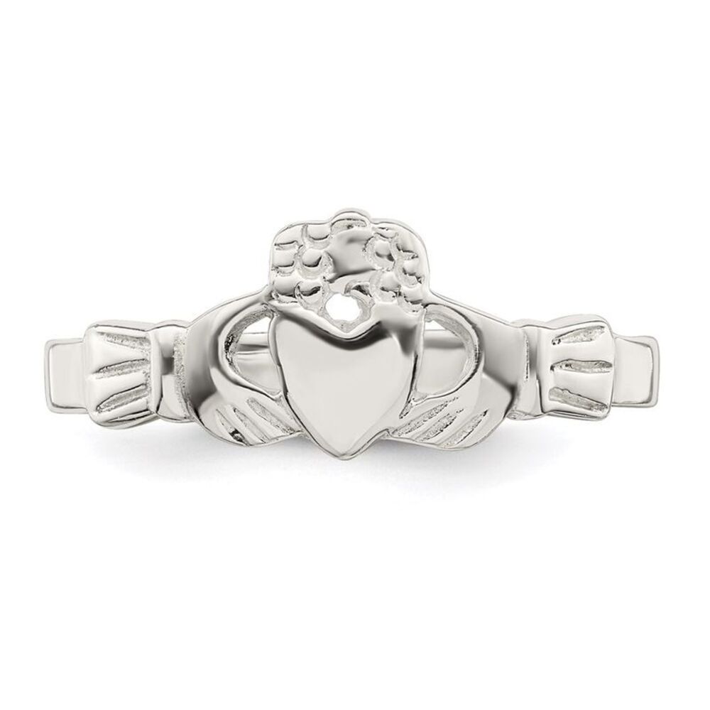 Kazi Luxury Sterling Silver Solid Claddagh Ring - image 5